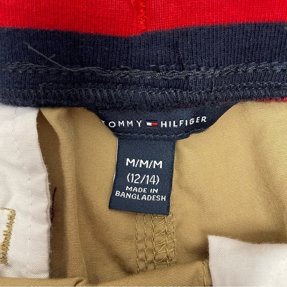 Tommy Hilfiger Cargo Shorts Draw String Khaki Brown Boy Size Medium 12/14 - Picture 4 of 9
